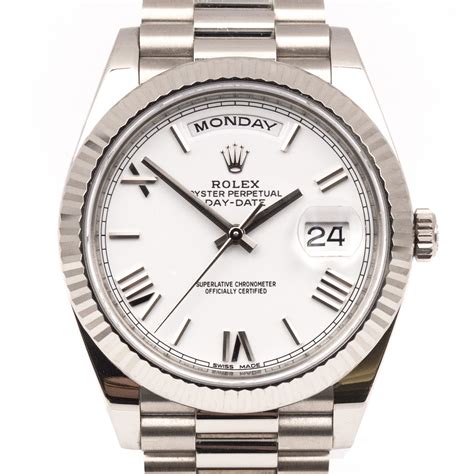 rolex presidential diamond white gold|rolex presidential 40mm white gold.